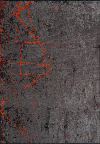 Shamrock Grey & Orange Abstract Living Room Rug