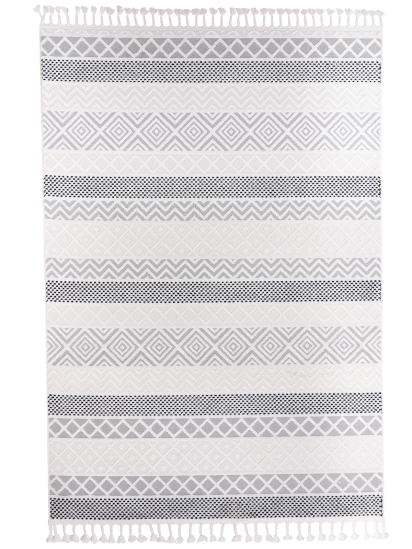 Allure Crean Grey Bohemian Area Rug