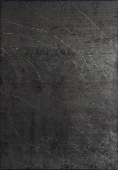 Curvy Grey Abstract Indoor Outdoor Rug