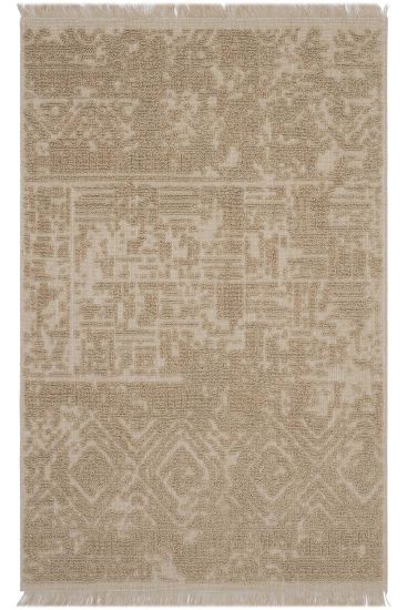 Rustika85 Beige Brown Modern Geometric Living Room Rug