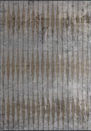 Meddley Grey & Brown Geometric Dining Room Rug