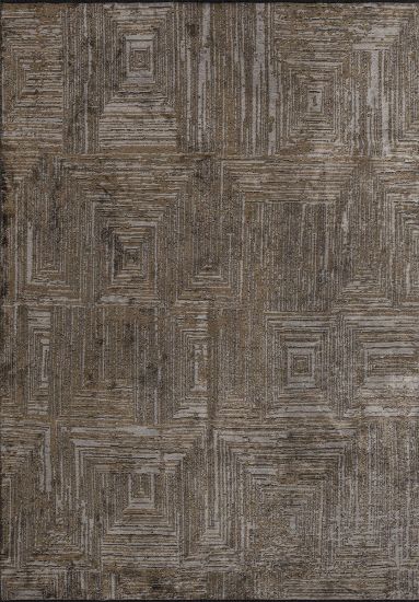Brown & Grey Glorious Geometric Area Rug