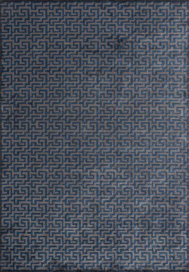 Envelop Blue & Grey Geometric Modern Rug