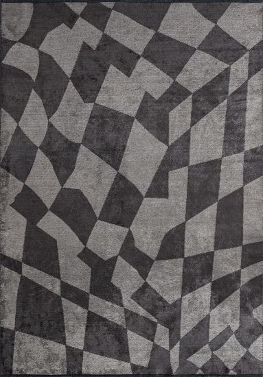 Emanate Grey & Cream Abstract Modern Rug