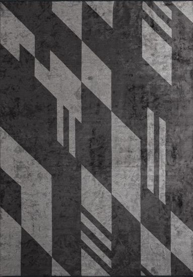 Empyrean Grey Geometric Modern Area Rug