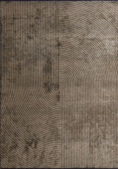 Shinny Brown Geometric Area Rug