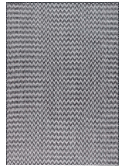 Fesco Charcoal White Plain Outdoor Area Rug