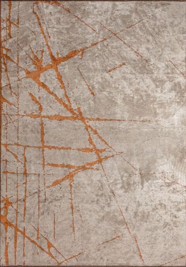 Enrapture Brown & Orange Abstract Modern Rug