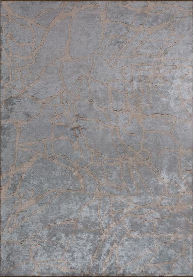 Grey & Brown Effulgence Abstract Dining Room Rug