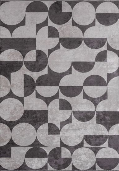 Finesse Grey Geometric Indoor Outdoor Rug