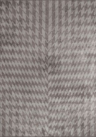 Fuchsia Grey Geometric Area Rug