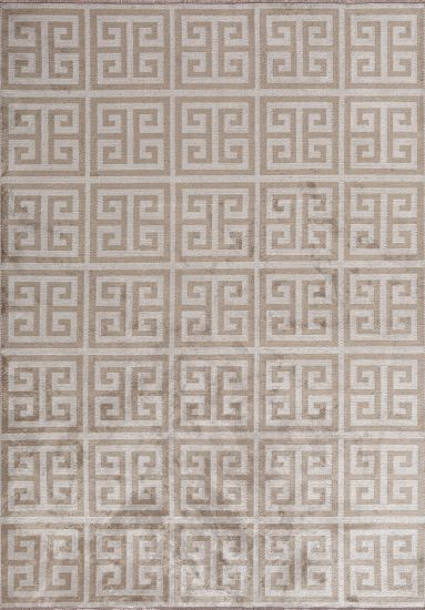 Foliage Beige & Cream Geometric Area Rug