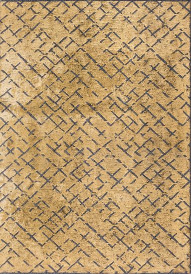 Jubliant Yellow Geometric Modern Rug