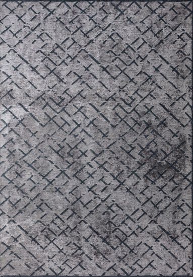 Jubliant Grey Geometric Berdroom Rug