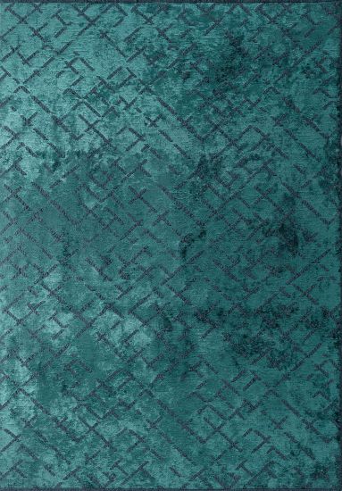 Geometric Green Jubliant Modern Rug