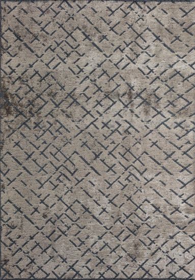 Jubilant Cream Geometric Living Room Rug