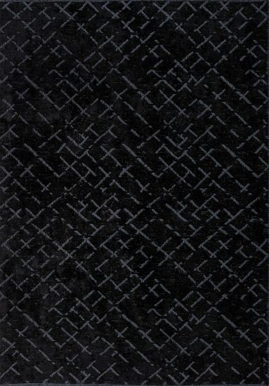 Geometric Black Jubilant Outdoor Rug