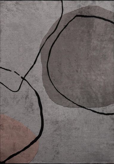 Abstract Brown & Grey Enchanted Modern Rug