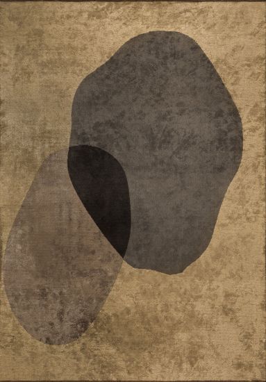 Stunning Brown Abstract Outdoor Rug