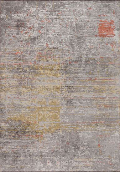 Gleamy Grey Green Abstract Living Room Rug