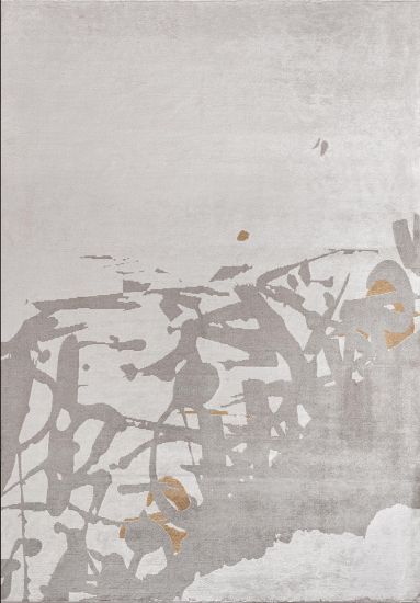 Exotic Grey Brown Abstract Outdoor Rug