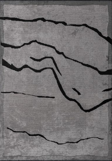 Anthem Grey Black Abstract Indoor Rug