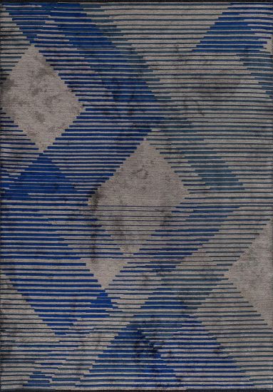Ecstasy Blue & Grey Geometric Area Rug