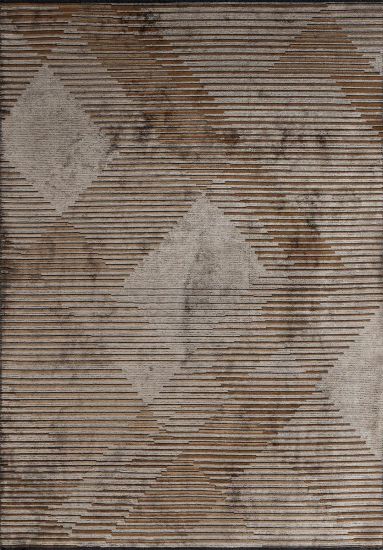 Ecstasy Beige & Brown Geometric Area Rug