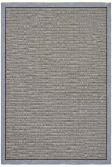 Sisal85 Beige Charcoal Plain Bordered Indoor Rug