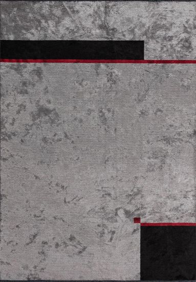 Affinity Grey & Black Geometric Area Rug