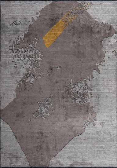 Lucency Grey Brown Abstract Area Rug