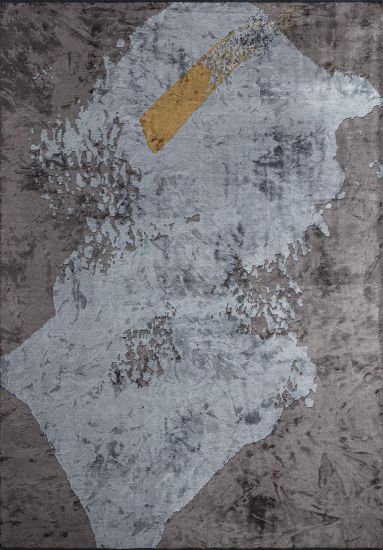 Lucency Blue Grey Abstract Modern Rug