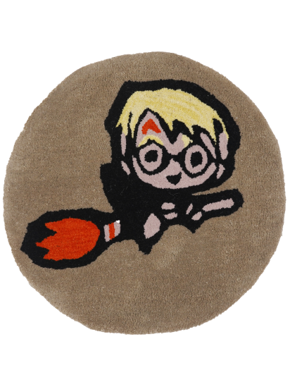 Brown & Black Hand-Tufted Kids Modern Rug