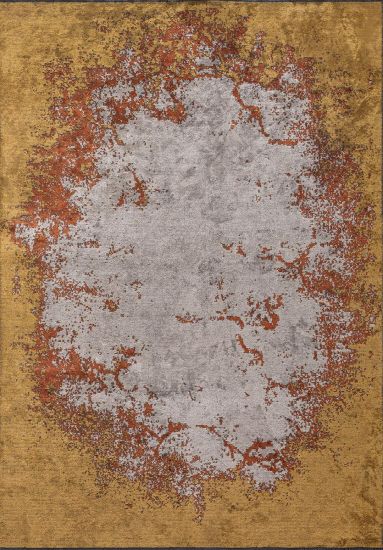 Fable Yellow Grey Abstract Modern Rug