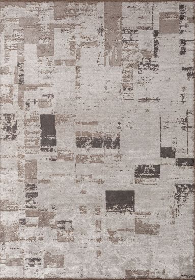 Flitch Grey & Brown Abstract Area Rug