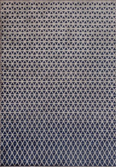 Flash Grey & Blue Geometric Indoor Rug