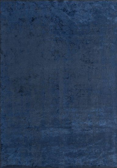 Embellish Blue Plain Living Room Rug