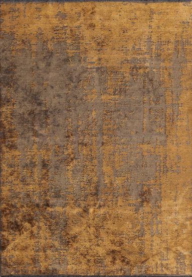 Embellish Yellow & Brown Abstract Modern Rug