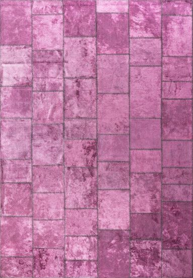 Fern Pink Geometric Bedroom Rug