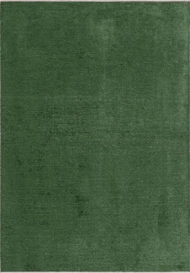 Fresco Green Plain Modern Rug