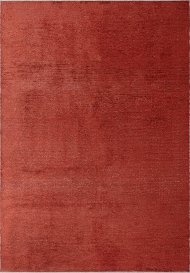 Fresco Red Plain Living Room Rug