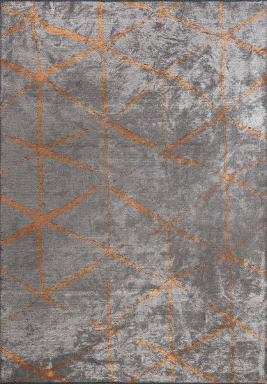 Verdura Grey & Brown Geometric Area Rug