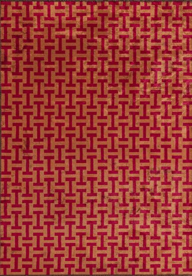 Fjord Red & Orange Geometric Modern Rug