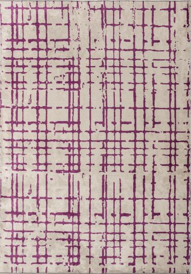 Empower Geometric Cream & Red Modern Rug