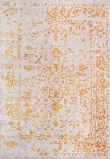 Empower Cream & Yellow Abstract Area Rug