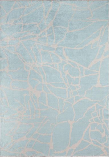 Elipsey Blue & Grey Abstract Living Room Rug