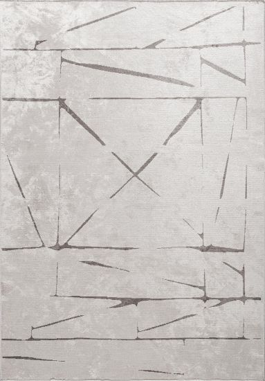 Elantra Abstract Grey Living Room Rug