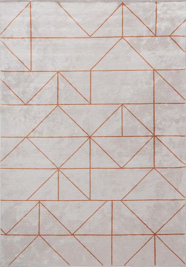 Ferris  Grey & Orange Abstract Modern Rug