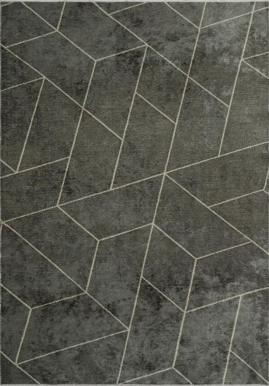 Magenta Grey & Cream Geometric Area Rug