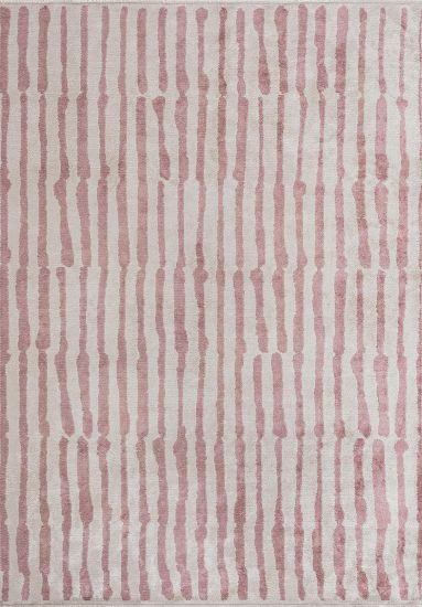 Erudos Cream & Pink Abstract Bedroom Rug